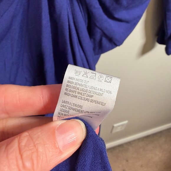 Seraphine Front Knot Maternity Dress Size 12 Royal Blue Work Office Career - Picture 13 of 13